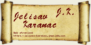 Jelisav Karanac vizit kartica